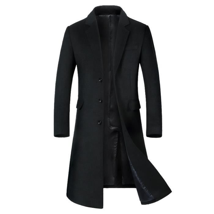 manteau noir homme